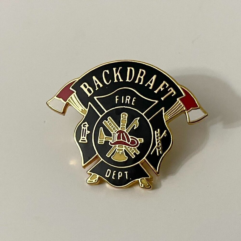 Vintage Backdraft Movie Film Pin Fire Department Pin